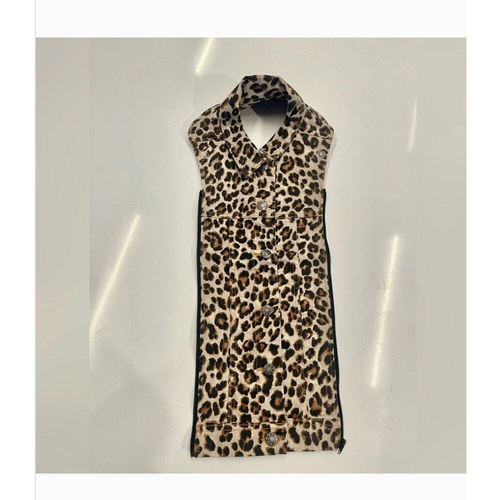 Veronica Beard Leopard Dickey S M L One Size for Blazers Tan Black Denim Cheetah - Picture 9 of 9